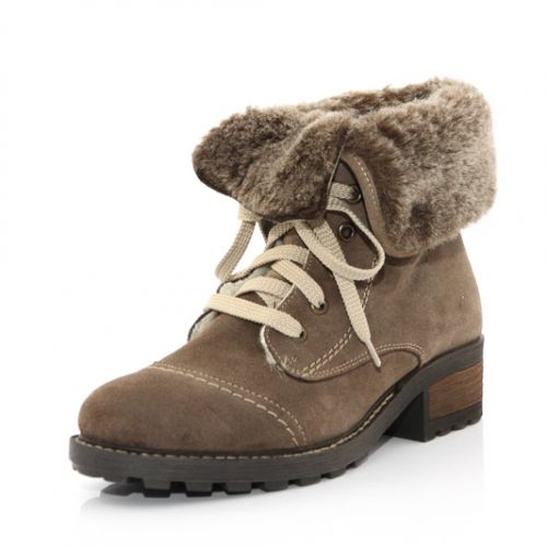 RIEKER Дамски боти  с патентован комфорт - бежови