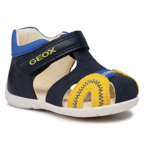 Бебешки сандали за прохождане GEOX B ELTHAN B. A B151PA 05410 C0657, Сини с жълто