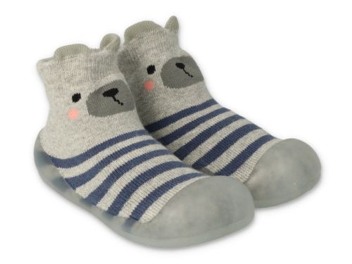 BEFADO 002P021 Бебешки Обувки чорапчета, Сиви на рае