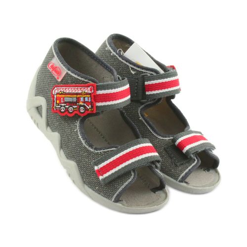 BEFADO SNAKE 250P089 Бебешки текстилни сандали със затворена пета, Сиви