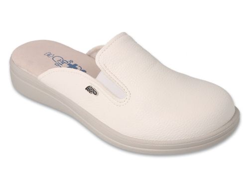 DR ORTO MED 178D001 Дамско анатомично сабо с кожена стелка, Бяло