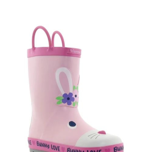 WINK AQQO BUNNY LOVE Детски гумени ботуши с топла подплата, Розови