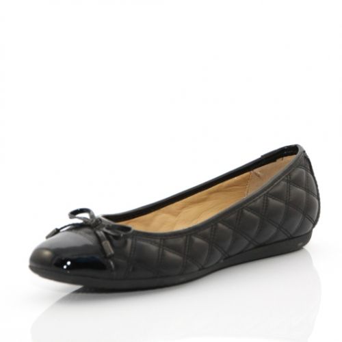 Balerini femei GEOX negri din piele naturala