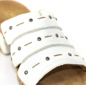RIEKER 69796-80 Дамски бели чехли с патентован комфорт  