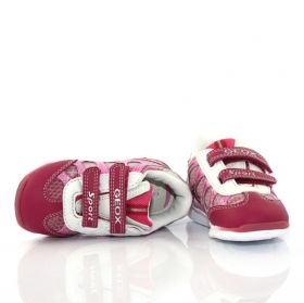 Обувки за прохождащи GEOX - бели с брокат