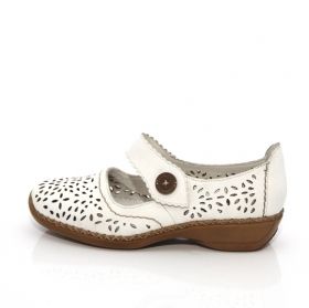 RIEKER 41358-80 Дамски обувки с патентован комфорт - бели