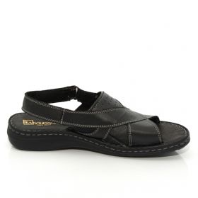  Мъжки сандали от естествена кожа GLAMOUR, Черни