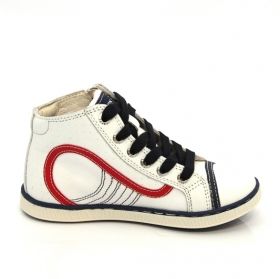 Sneaker alta GEOX - bianco/rosso