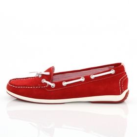 CAPRICE 9-24257-28 moccasins (suede/red)