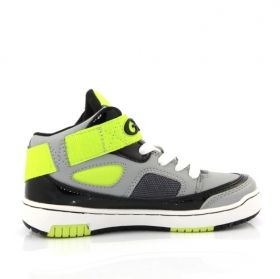 Boys' sneakers GEOX J34K1E 05411 C0666 (grey/lime)