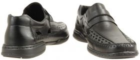 Обувки Rieker 03856-00 - черни с връзки
