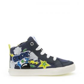 Дишащи Детски кецове GEOX - сини  с бяло