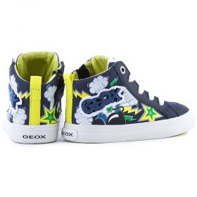 Дишащи Детски кецове GEOX - сини  с бяло