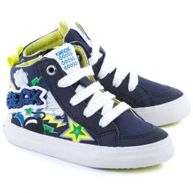 Дишащи Детски кецове GEOX - сини  с бяло