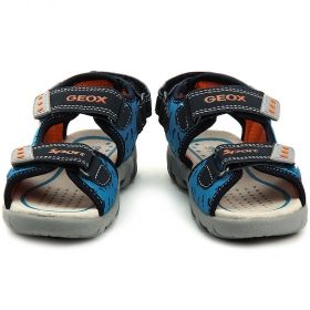 Дишащи Детски сандали GEOX - сини с оранжево