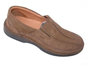 Мъжки обувки с перфорации ARA 17204 06K, Кафяв набук