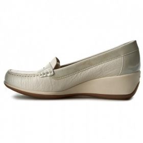 Mocasini femei GEOX ARETHEA D621SB 0AKHI C1002 alb din piele naturala