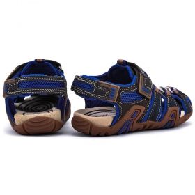Kids` sandals GEOX J4224E 05014 C6849 closed toe (brown/blue)