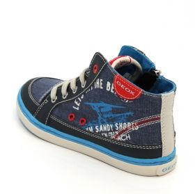 Boys' sneakers GEOX J42A7E 01054 C4231 (navy/sky)
