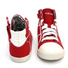 Sneaker alta GEOX J42A8A 00010 C7000 - rosso/bianco