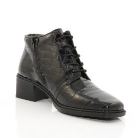 Botine femei RIEKER negre din lac