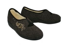 BEFADO 940D356 Pantofi ortopedici femei cu lână naturală, maro