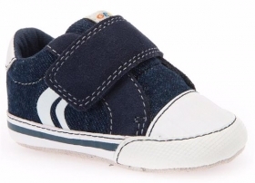 Бебешки обувки с лепки GEOX BRENDON B6252A 01322 C4211, син деним
