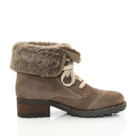 RIEKER Дамски боти  с патентован комфорт - бежови