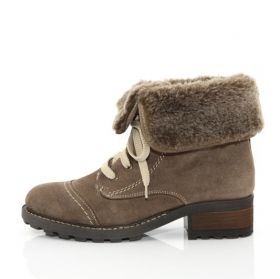 RIEKER Дамски боти  с патентован комфорт - бежови