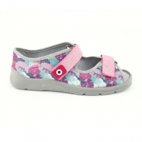 BEFADO MAX 969X149 Детски сандали за момиче от текстил, Розови