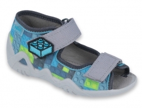 BEFADO SNAKE 250P093 Бебешки текстилни сандали със затворена пета, Сини