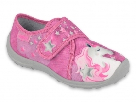 BEFADO 560X118 Детски обувки за момиче от текстил, Розови с еднорог