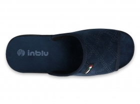 INBLU 155M002 Луксозни мъжки домашни чехли с отворени пръсти, Сини