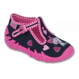 BEFADO SPEEDY 110P330 Бебешки обувки за момиче от текстил, С котенца