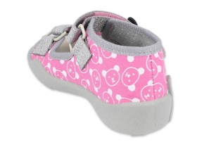 BEFADO PAPI 342P030 Бебешки текстилни сандали с кожена стелка, Розови