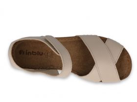INBLU 158D179 Италиански дамски анатомични обувки от естествена кожа, Бежови