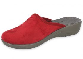 INBLU 5D19016 Италиански дамски чехли, Червени с ефектни камъчета