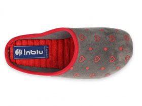 INBLU EC71097 Италиански дамски чехли, Сиви на сърчица