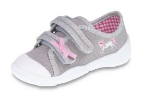 BEFADO MAXI 907P091 Бебешки текстилни обувки, Сив с еднорог