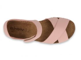 INBLU 158D181 Италиански дамски анатомични обувки от естествена кожа, Бледорозови