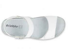 INBLU 158D163 Италиански дамски анатомични сандали от естествена кожа, Бели