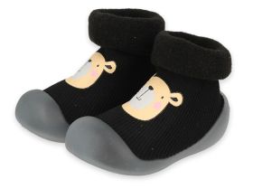 BEFADO 002P023 Бебешки Обувки чорапчета, Черни с мече