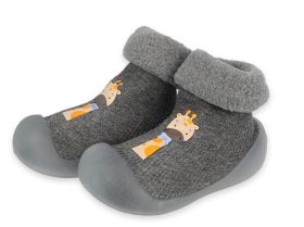 BEFADO 002P024 Бебешки Обувки чорапчета, Сиви с жираф