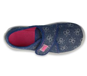 BEFADO 560X148 Детски текстилни обувки за момиче, Син деним