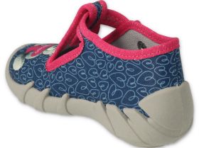 BEFADO SPEEDY 110P469 Бебешки текстилни обувки за момиче, Сини с мече