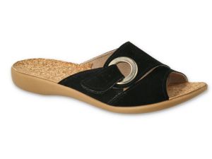 BEFADO VIKI B-RELAX 265D029 Дамски чехли с естествен корк, Черни
