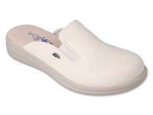 DR ORTO MED 178D001 Дамско анатомично сабо с кожена стелка, Бяло