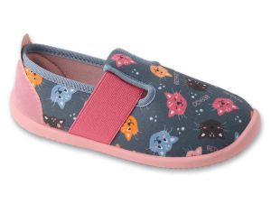 BEFADO SOFTER 901Y020 Детски пантофи с кожена стелка, Сини с розово
