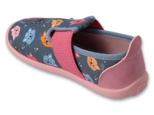 BEFADO SOFTER 901Y020 Детски пантофи с кожена стелка, Сини с розово