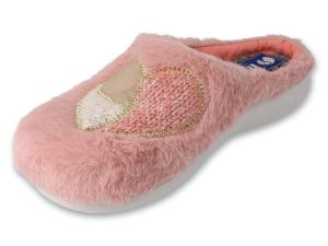 INBLU 155D148 Италиански дамски чехли,  Розови със сърца